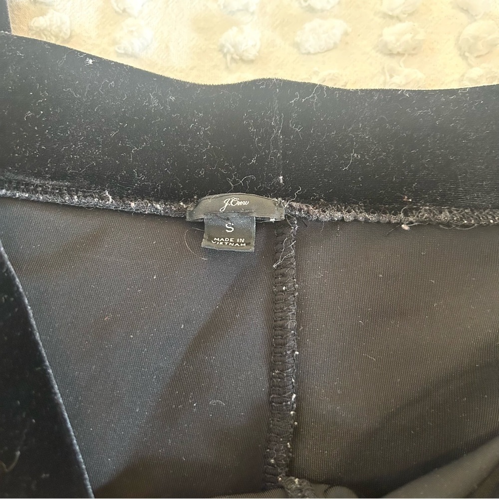 J. Crew Women’s Black Velvet Leggings Sz S - Picture 5 of 10